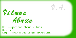 vilmos abrus business card